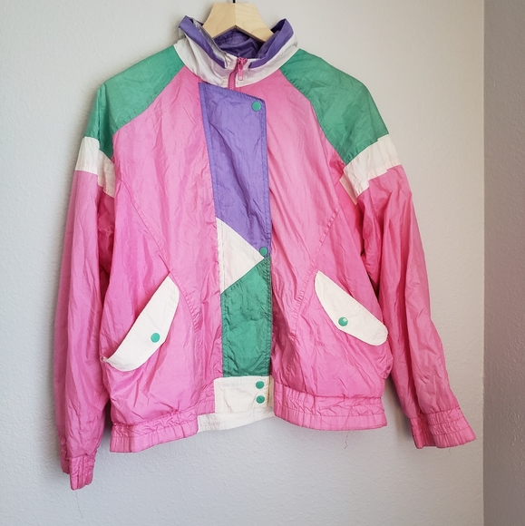 Casual Club Jackets & Blazers - Vintage Casual Club 80's Windbreaker